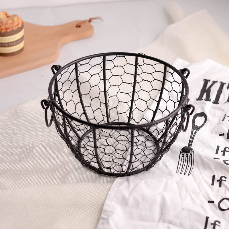 oskas Farmhouse Style Egg Storage Basket/Decorative Kitchen Storage Baskets - Image 4