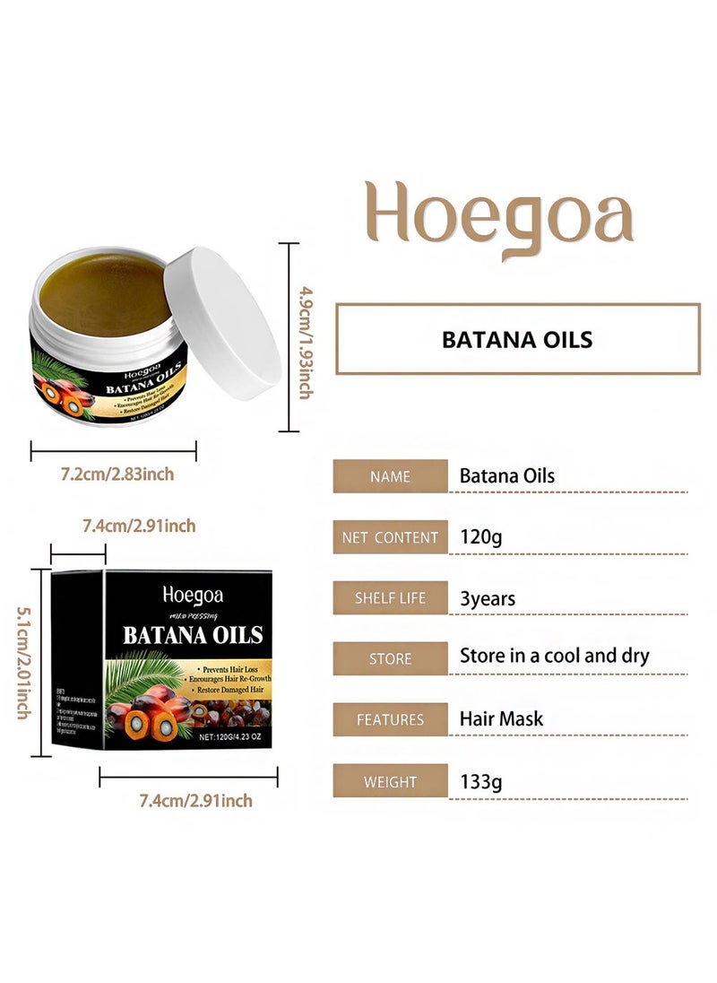 HOEGOA - Batana Oil Cream for Hair Growth - Natural Orangic Batana Oil for Preventing Hair Loss,Restoring Damaged Hair and Moisturizing Hair.4.23OZ - Image 1