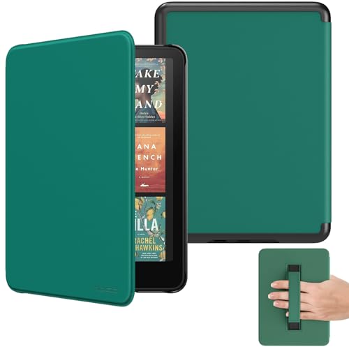 MoKo Case for All-New 7" Kindle Paperwhite(12th Gen 2024) and Kindle Colorsoft Signature Edition 2024, Lightweight Shell Cover with Hand Strap Auto Wake/Sleep for Kindle Paperwhite 2024, Jade Green - Image 1