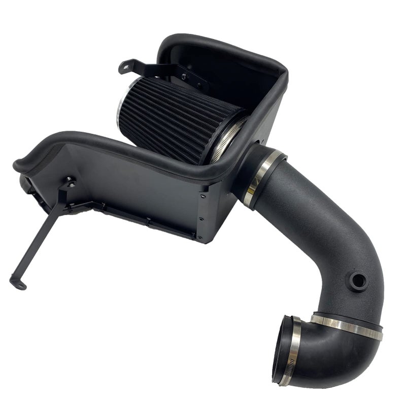 4Inch Cold Air Intake Kit with Heat Shield Filter Compatible for Dodge Ram 1500 2500 500 1500 Classic 57L V8 Engine 20092019 Black Tube Red Filter