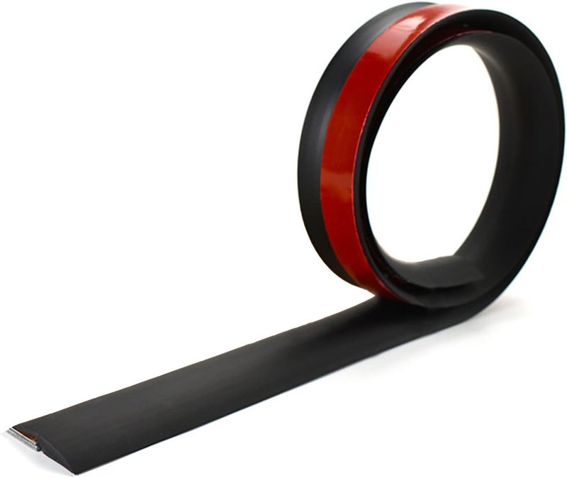 SUVEUS 10Ft Floor Transition Strip, Self Adhesive Carpet Edging Trim Strip, Threshold Strips for Threshold Height Less Than 5 mm (Black) - Image 1