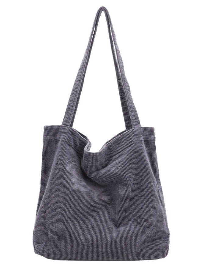 Large Capacity Corduroy Tote Shopping Bag For Woman - Image 1