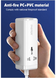 Faster 65W Power Extension Cord with 2 USB C PD 65W and 2 USB A 60W  QC Fast Charging Adapter,1 Way Universal Plug Socket Outlet,TypeC Quick Charging Surge Protector UK Plug 2M Cable for All Smart Phones  - Image 4