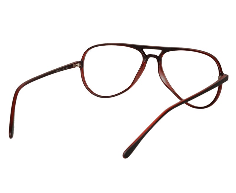 Peter Jones Black/Red Unisex Aviator Optical Frame (2888RD, Brown, Medium) - Image 5