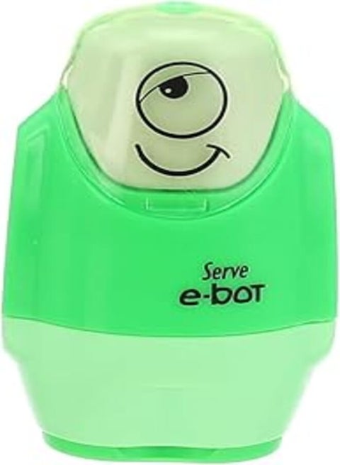 Serve sv-ebot1fy e-bot 2 in 1 eraser and sharpener - green