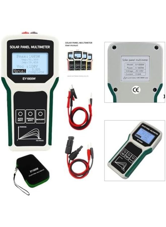 EY 1800W Solar Panel Tester Multimeter LCD Display 20 120V Voltage 0 60A Current - Image 5