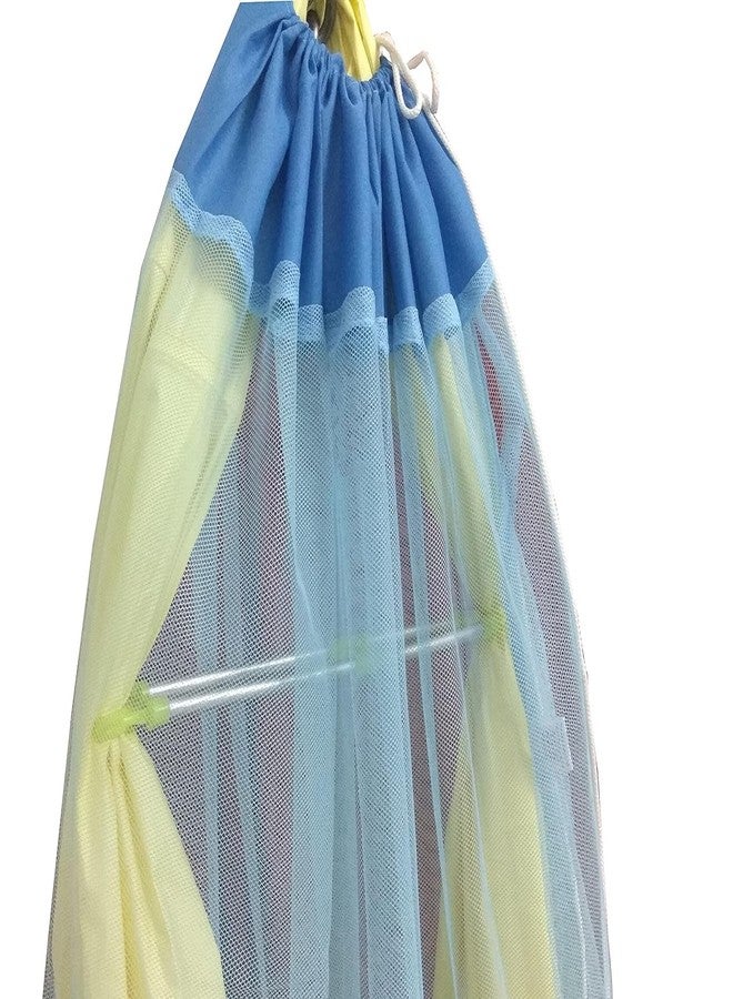 RSV Mosquito Net for Baby Cradle/Mosquito Net for Baby Jhula/Baby Swing with Zip Opening_0 to 3Years_Sky Blue - Image 5