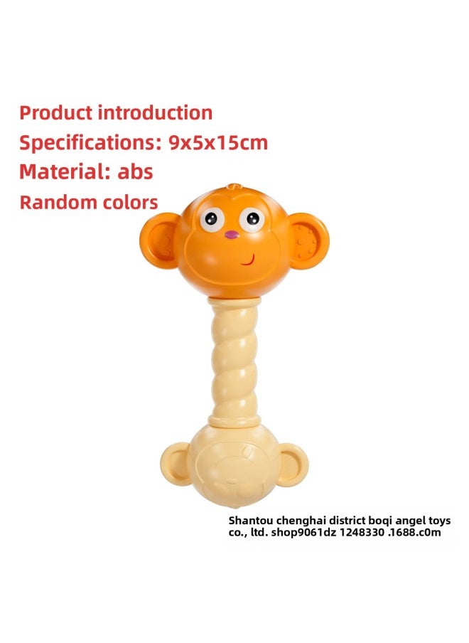 Generic Baby Rattle Toy Gnawing Animal Cartoon Shape Early Education 0-1 Years Old Newborn Baby Soothing Toy-Color:Double-headed Monkey  - Image 1