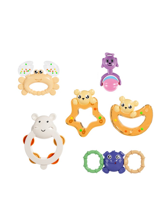 Generic Baby Rattle Toy Gnawing Animal Cartoon Shape Early Education 0-1 Years Old Newborn Baby Soothing Toy-Color:Double-headed Monkey  - Image 4