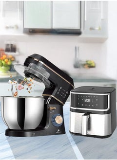 TOSCANA U Toscana U 7L 1400W Electric Mixer with Lid and LED Light with 8L Air Fryer with Screen from 1700W 