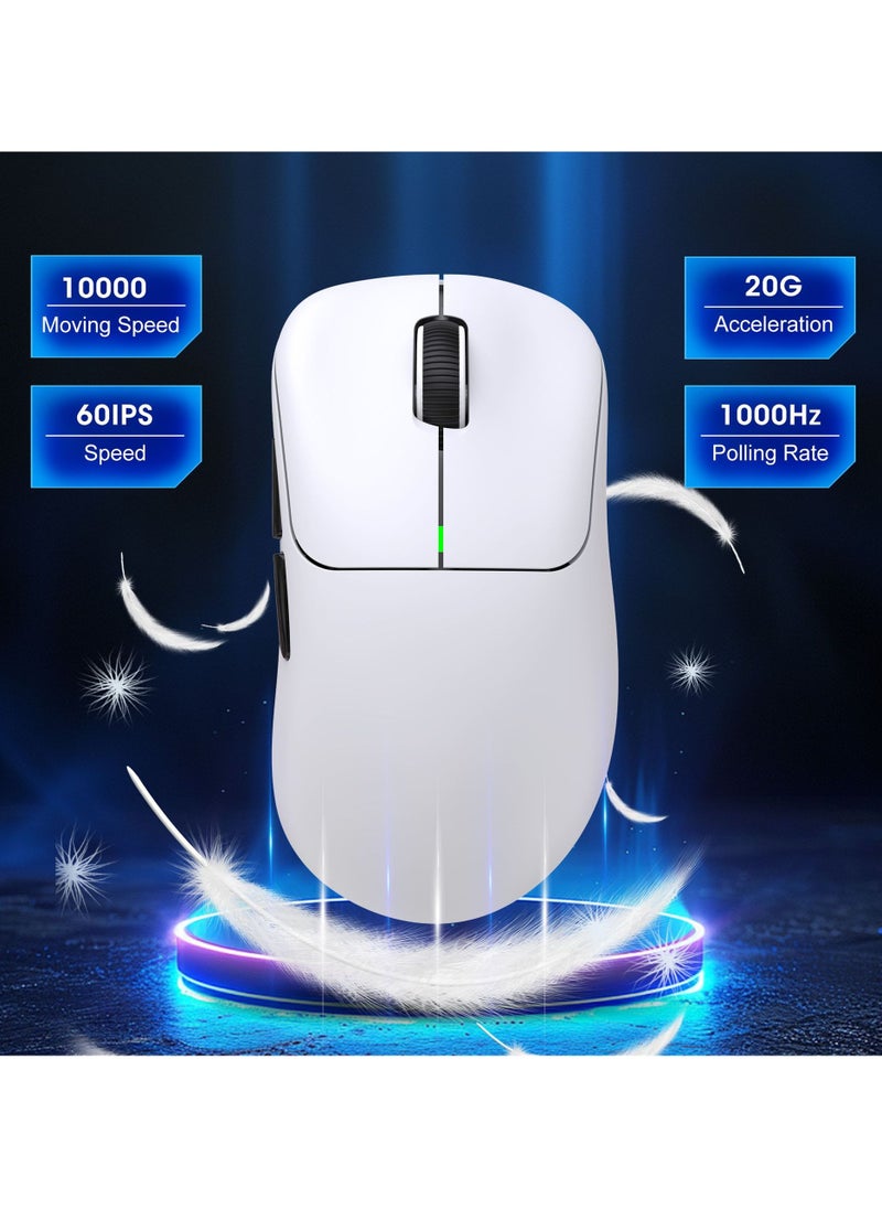 T700 Lightweight Gaming Mouse, Wired/Wireless/Bluetooth Tri Modes, Wireless Office Mouse for Laptop Mac PC