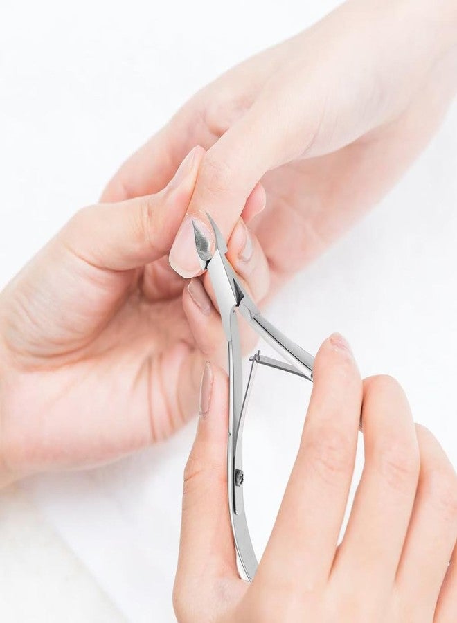 Flauntia 5 Packs Cuticle Trimmer, Cuticle Nippers Professional Stainless Steel Cuticle Cutter Clippers Cuticle Remover, Pedicure Manicure Tools for Fingernails and Toenails - Image 5
