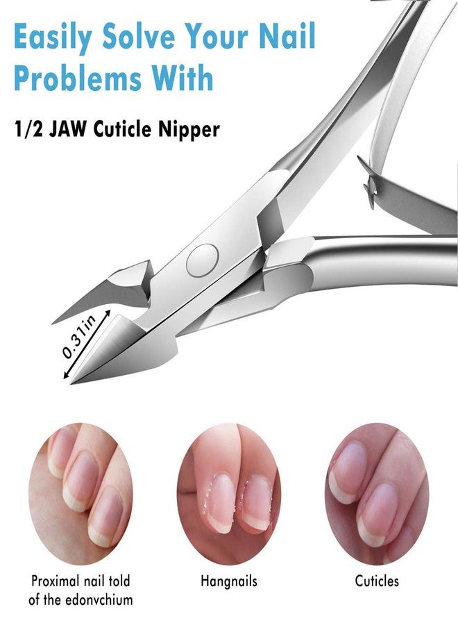 Flauntia 5 Packs Cuticle Trimmer, Cuticle Nippers Professional Stainless Steel Cuticle Cutter Clippers Cuticle Remover, Pedicure Manicure Tools for Fingernails and Toenails - Image 3