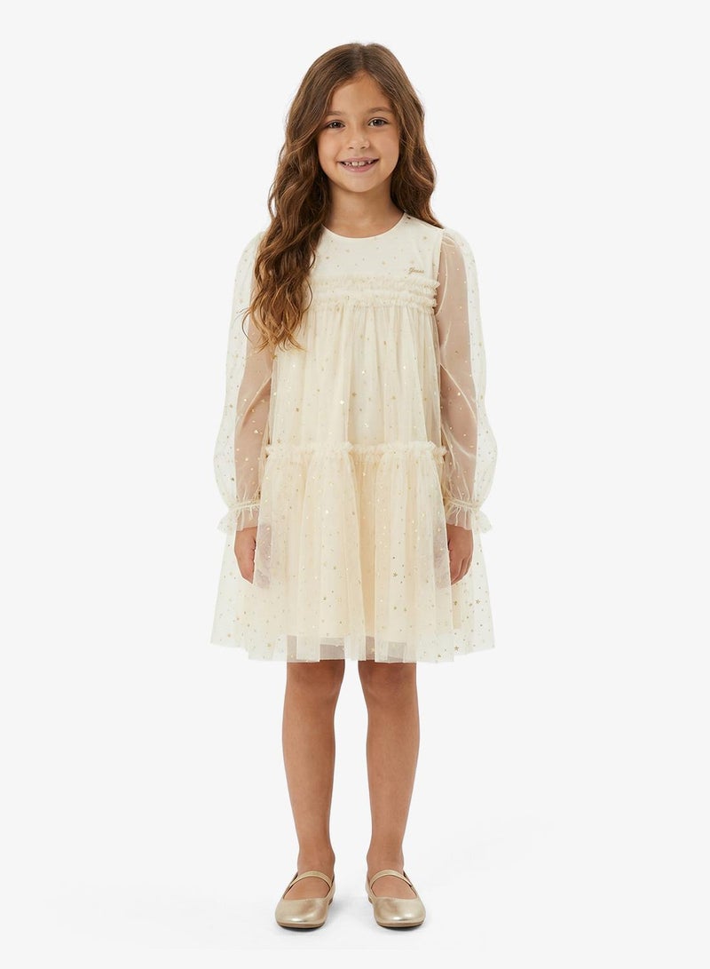 GUESS Infant Mesh Sleeveless Mini Dress - Image 1