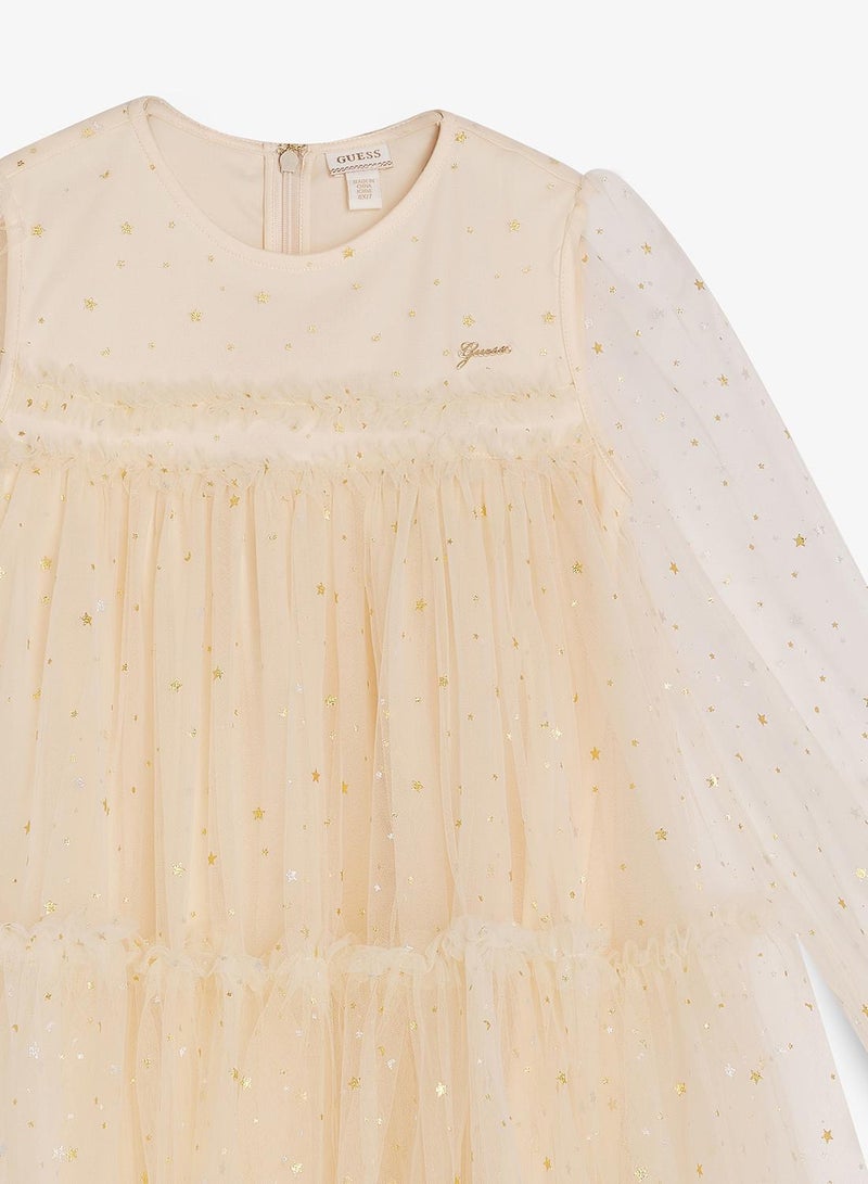 GUESS Infant Mesh Sleeveless Mini Dress - Image 4