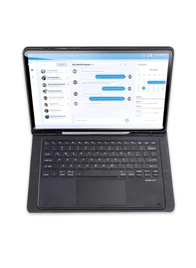 DUX DUCIS Touch Keyboard Case Compatible with Galaxy Tab S11 Ultra 14.6 inch 2025, Wireless Smart Trackpad Detachable  Keyboard with Protective Cover Pen Holder - Image 3