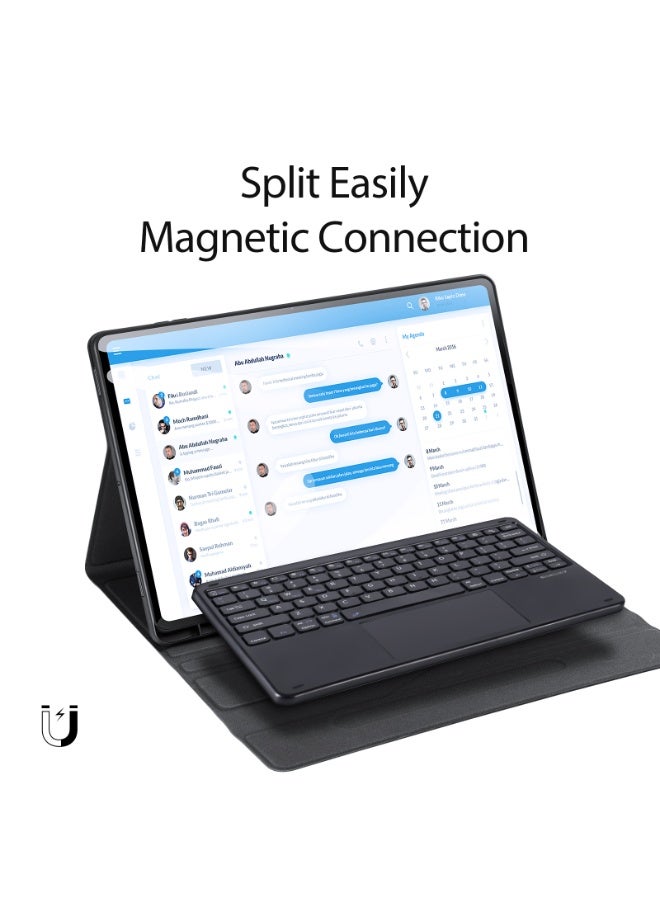 DUX DUCIS Touch Keyboard Case Compatible with Galaxy Tab S11 Ultra 14.6 inch 2025, Wireless Smart Trackpad Detachable  Keyboard with Protective Cover Pen Holder - Image 4