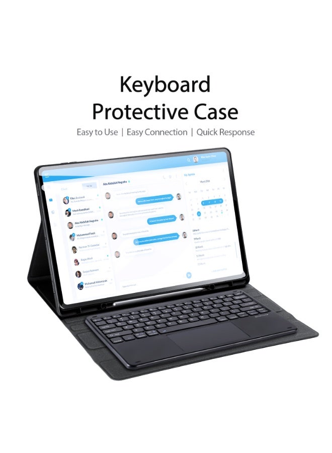 DUX DUCIS Touch Keyboard Case Compatible with Galaxy Tab S11 Ultra 14.6 inch 2025, Wireless Smart Trackpad Detachable  Keyboard with Protective Cover Pen Holder - Image 5