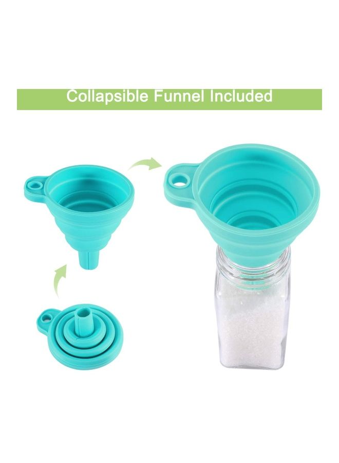 12-Pieces Spices Storage Bottles Clear 10cm - Image 5