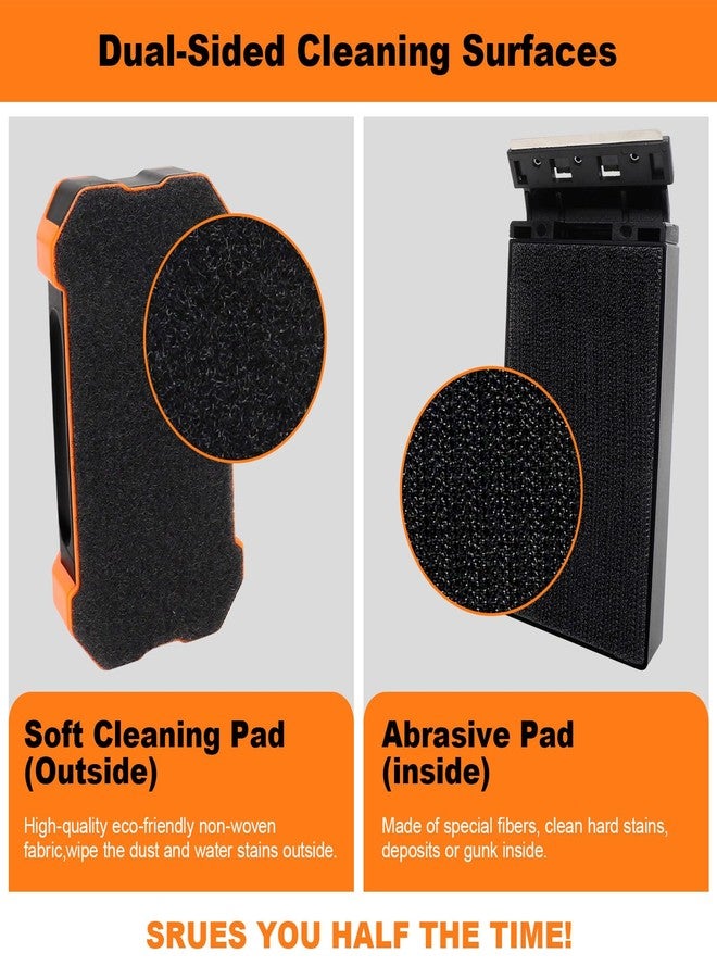 hygger Aquarium Magnetic Brush, Fish Tank Glass Algae Scrubber with Detachable Stainless Steel and Plastic Scraper, Magnetic Fish Tank Cleaner for Glass/Acrylic Fish Tank - Image 3