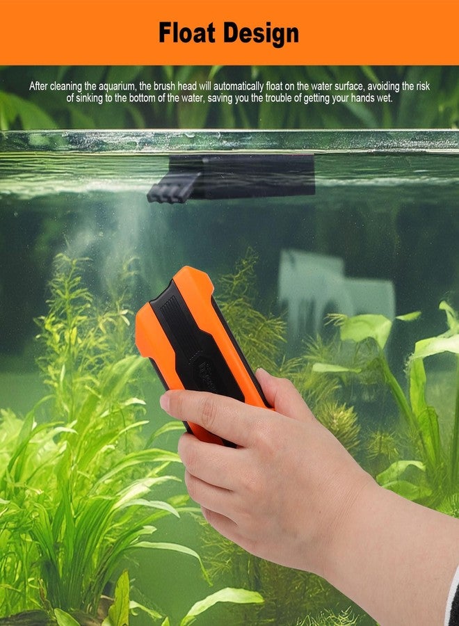hygger Aquarium Magnetic Brush, Fish Tank Glass Algae Scrubber with Detachable Stainless Steel and Plastic Scraper, Magnetic Fish Tank Cleaner for Glass/Acrylic Fish Tank - Image 5