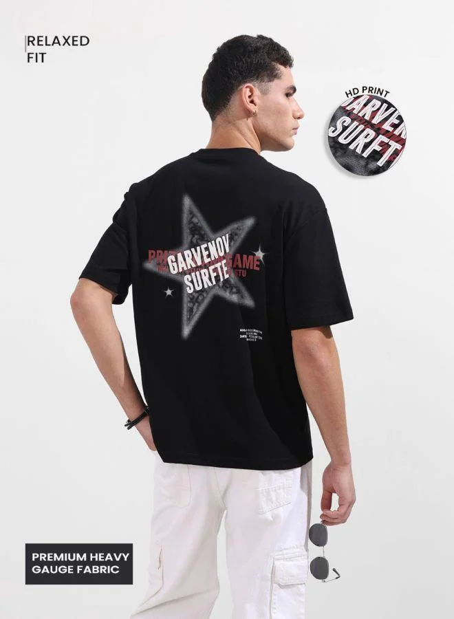 The Indian Garage Co Men Relaxed Fit Graphic Printed Crew Neck Half Sleeves T-Shirt