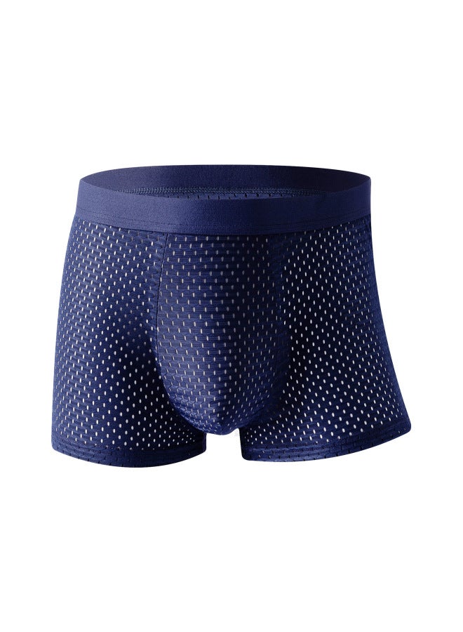 Ice Silk Men's Underwear Boys Summer Boxers Mesh Sports Antibacterial Crotch Seamless Large Size Underwear