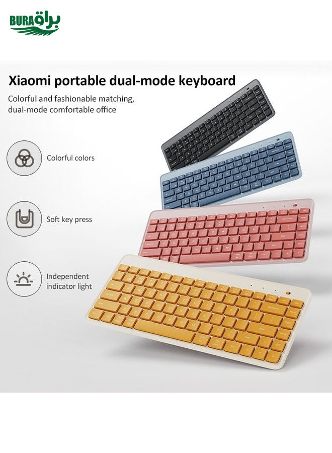 BURAQ Original Xiaomi XMBXJP01YM 85 Keys Portable Dual-mode Keyboard (Blue)  - Image 2