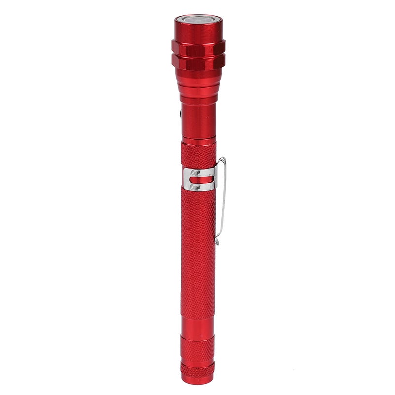 Multi function Mini Flexible Telescopic LED Flashlight Rotatable Torch with Magnetic End (Red) - Image 1