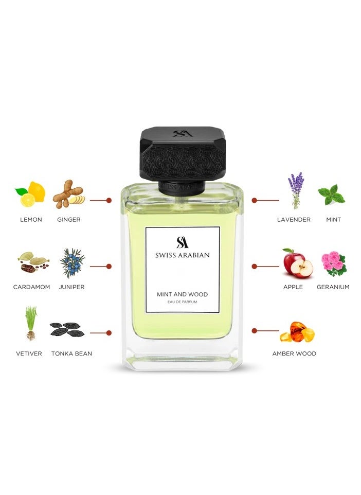SWISS ARABIAN - Mint and Wood Eau De Parfum 100ml - Image 1