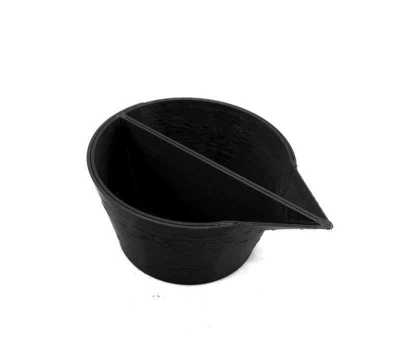 CERO ® 3D Printed Two Sided Mixing Bowl for Colour (Black PLA Plastic) - Image 1