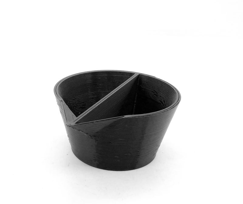 CERO ® 3D Printed Two Sided Mixing Bowl for Colour (Black PLA Plastic) - Image 4