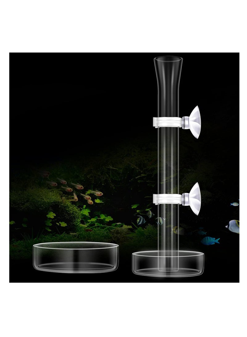 Excefore Shrimp Feeding Tube and Dish Set, 3pcs Include Glass Shrimp Feeding Tube Shrimp Feeder Tube and Bowl Fish Tank Feeding Feeder Kits - Image 1