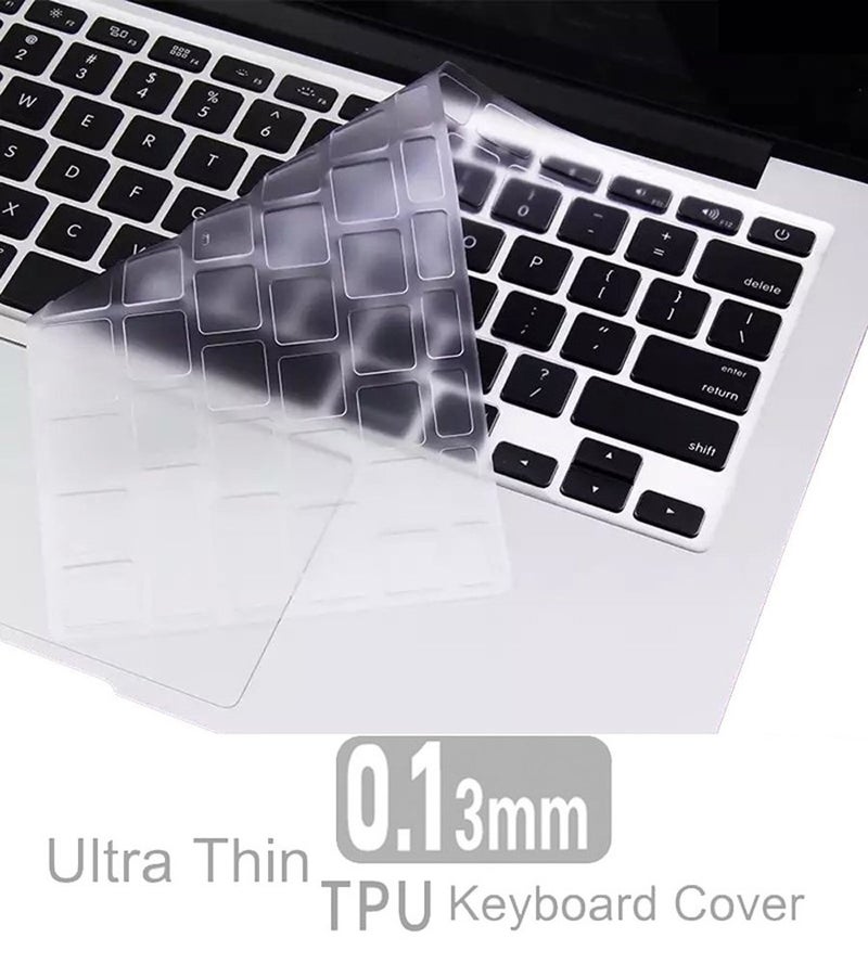 CaseBuy Ultra Thin Clear Keyboard Cover for Old MacBook Air 13 Inch A1466 A1369(Release 2010-2017) & MacBook Pro 13 Inch, MacBook Pro 15 Inch(2015 or Older Version, A1425 A1502 A1278 A1398), TPU - Image 3