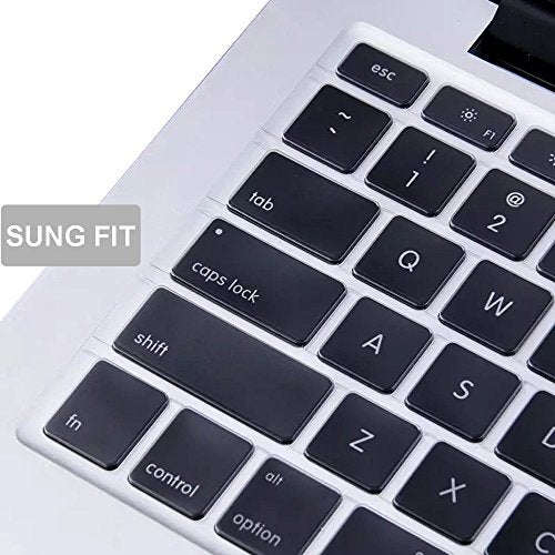 CaseBuy Ultra Thin Clear Keyboard Cover for Old MacBook Air 13 Inch A1466 A1369(Release 2010-2017) & MacBook Pro 13 Inch, MacBook Pro 15 Inch(2015 or Older Version, A1425 A1502 A1278 A1398), TPU - Image 4