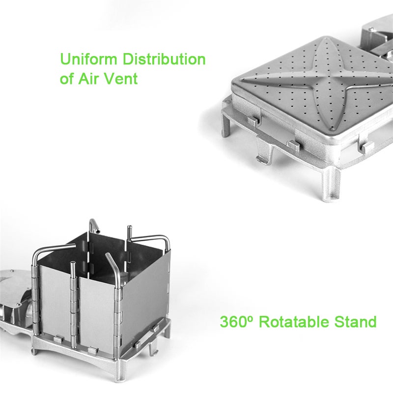 BRS Portable Palm-sized Camping Outdoor Wood-burning Stove Charcoal Burner BBQ Furnace Electronic Blower Stove - Image 4