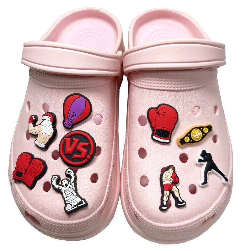 Boxing Sports Series Cave Shoes Shoes Flower Pvc Soft Rubber Shoe Buckle Beach Shoes Diy Decorative Buckle Special Supply - Image 3