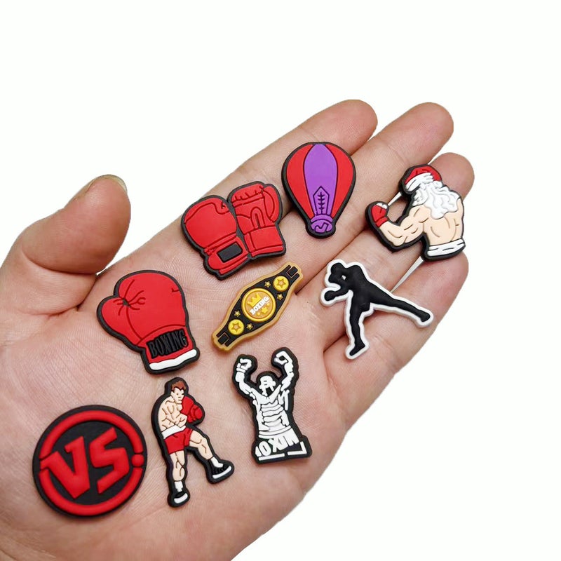 Boxing Sports Series Cave Shoes Shoes Flower Pvc Soft Rubber Shoe Buckle Beach Shoes Diy Decorative Buckle Special Supply - Image 4