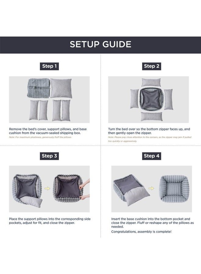 Bedsure ComfyFleece™ Cute Dog Bed for Extra Large Dogs - Washable Furry Puppy Beds, Rectangle Orthopedic XL Pet Beds with Removable Zipper Cover, 43x30x8inches, Camel Brown - Image 5