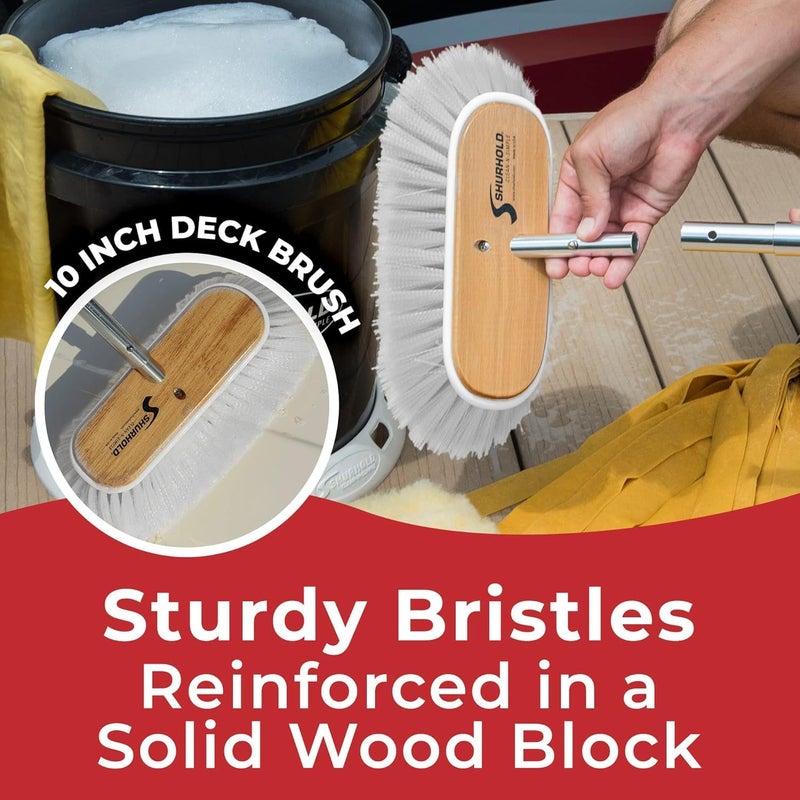 Shurhold 10" Polypropylene Stiff Bristle Deck Brush - Image 3