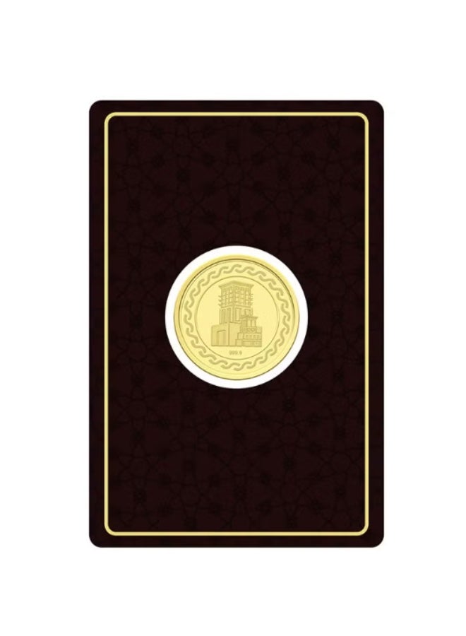 Rizan Jewellery 5g Gold Coin 24 Karat 999.9 Flower & UAE Heritage Building Design - Image 2