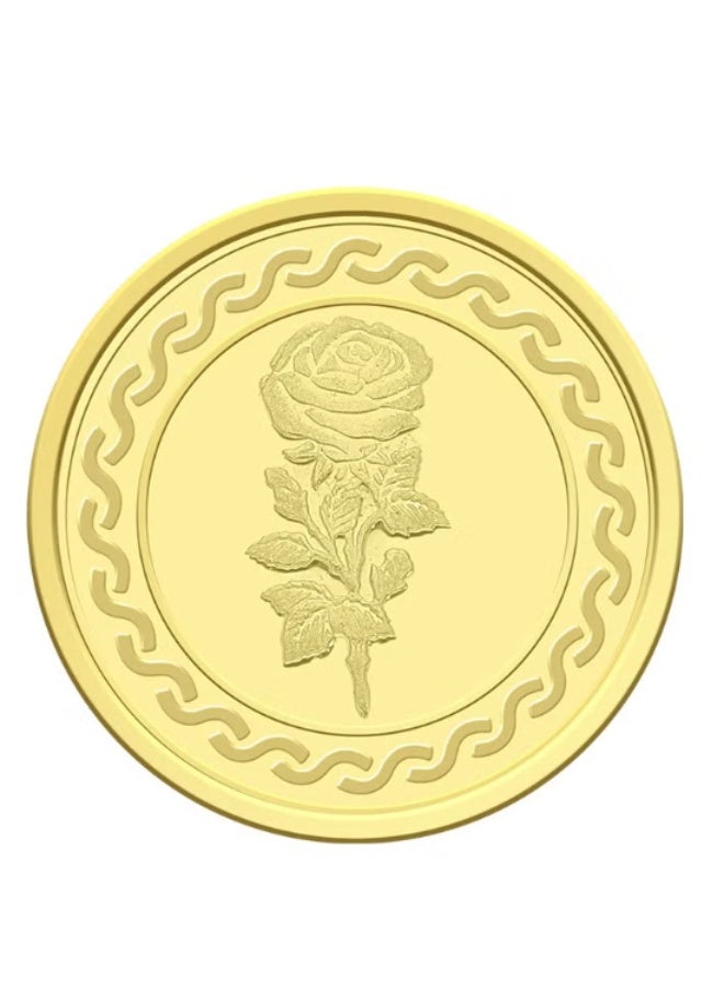 Rizan Jewellery 5g Gold Coin 24 Karat 999.9 Flower & UAE Heritage Building Design - Image 3
