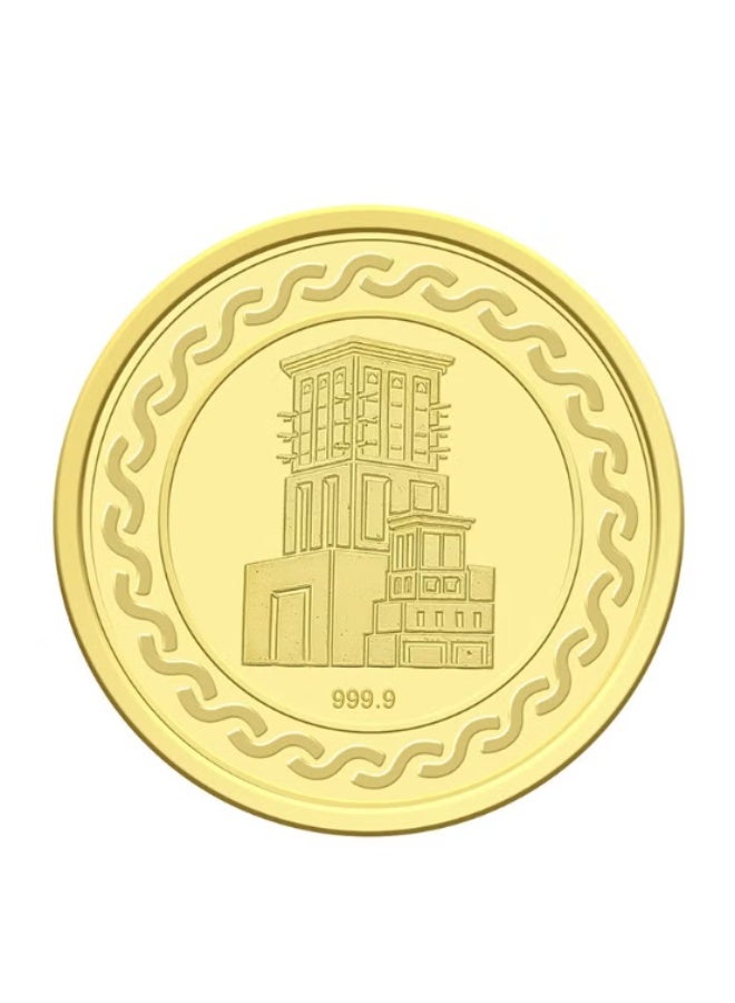 Rizan Jewellery 5g Gold Coin 24 Karat 999.9 Flower & UAE Heritage Building Design - Image 4