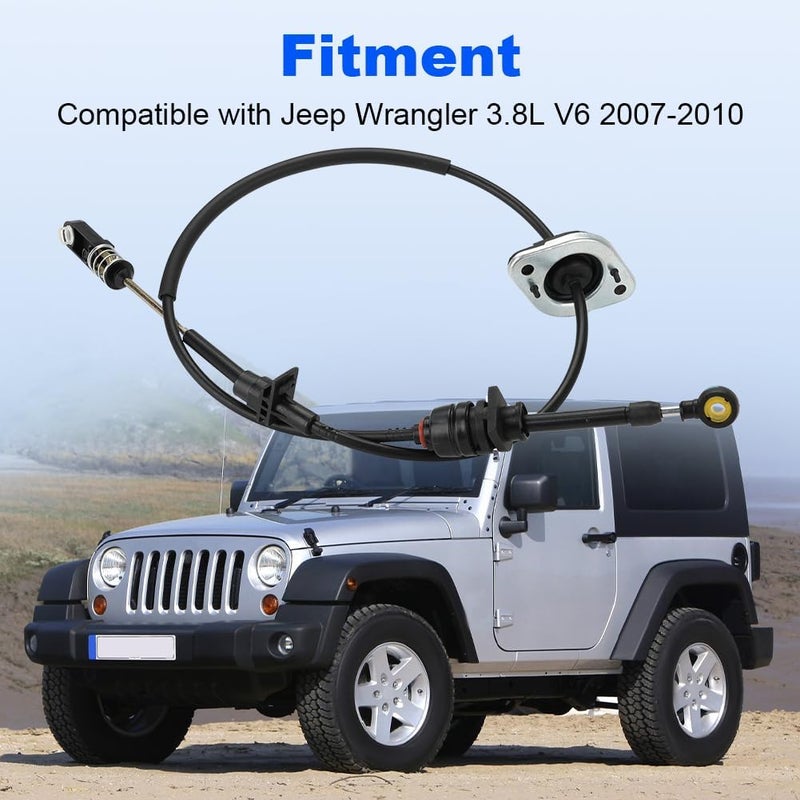 WMPHE Automatic Transmission Shift Cable for Jeep Wrangler 3.8L V6 (2007-2010) - Image 2