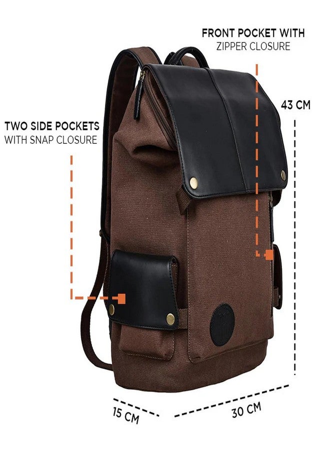 Mona B Laptop Backpack for Men & Women with Up to 15" Laptop Compartment - 20L Capacity - Ideal for Office, College, School & Travel - Chocolate - Image 4