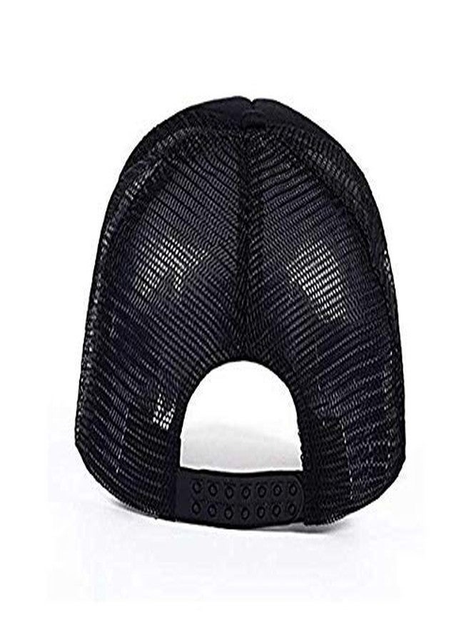 pass pass 🧢✨ Solid Self-Design Net Cap for Boys | Stylish & Breathable Summer Cap | Adjustable Free Size (Multicolor/Black) - Image 5