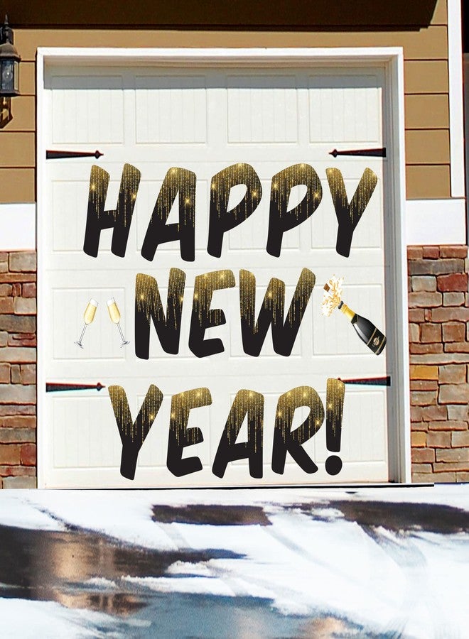 VictoryStore Happy New Year Garage Door Magnet Decorations, 16 Pieces, Indoor or Outdoor Winter Magnets - Image 1