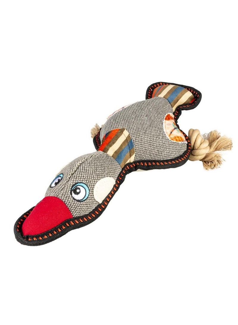 Duvo + Dog Playing Toy Canvas Duck 33x13x6cm, Grey - Image 2