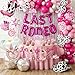 jenlion Last Rodeo Bachelorette Party Decorations Cowgirl Western Bridal Shower Fringe Curtain Balloon Garland Glitter Banner last rode foil balloons Pink Silver Balloon Garland Arch Kit - Image 2