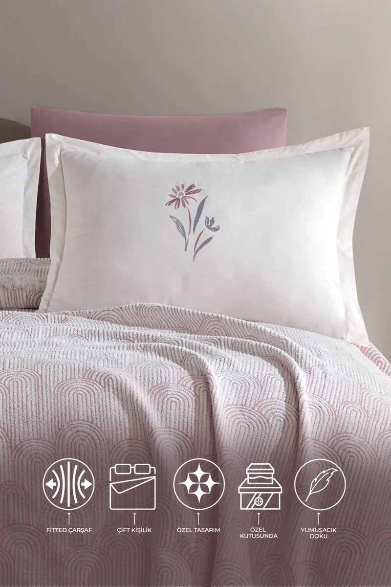 Elart Sunrise Blanket Set Double 6 Piece Rose